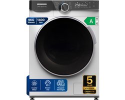 Heinner HWM-M914IVKA+++ Wasmachine 9 kg – 14 Programma's – 1400 tpm – Energieklasse A – Stoomfunctie – Touchbediening – Wit – 5 Jaar Garantie