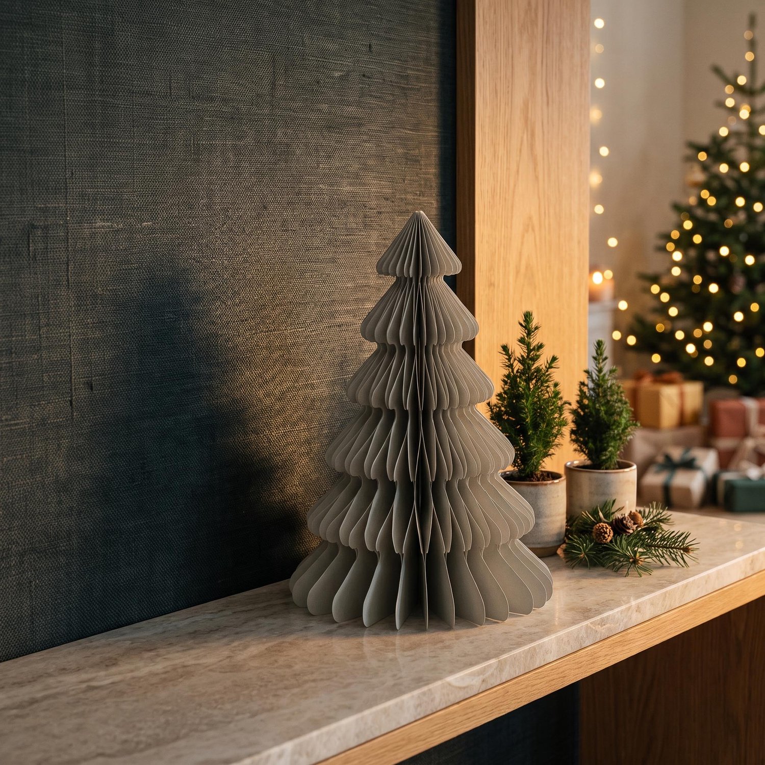 Papierboom - Opvouwbaar - Pastelgroen - 40cm