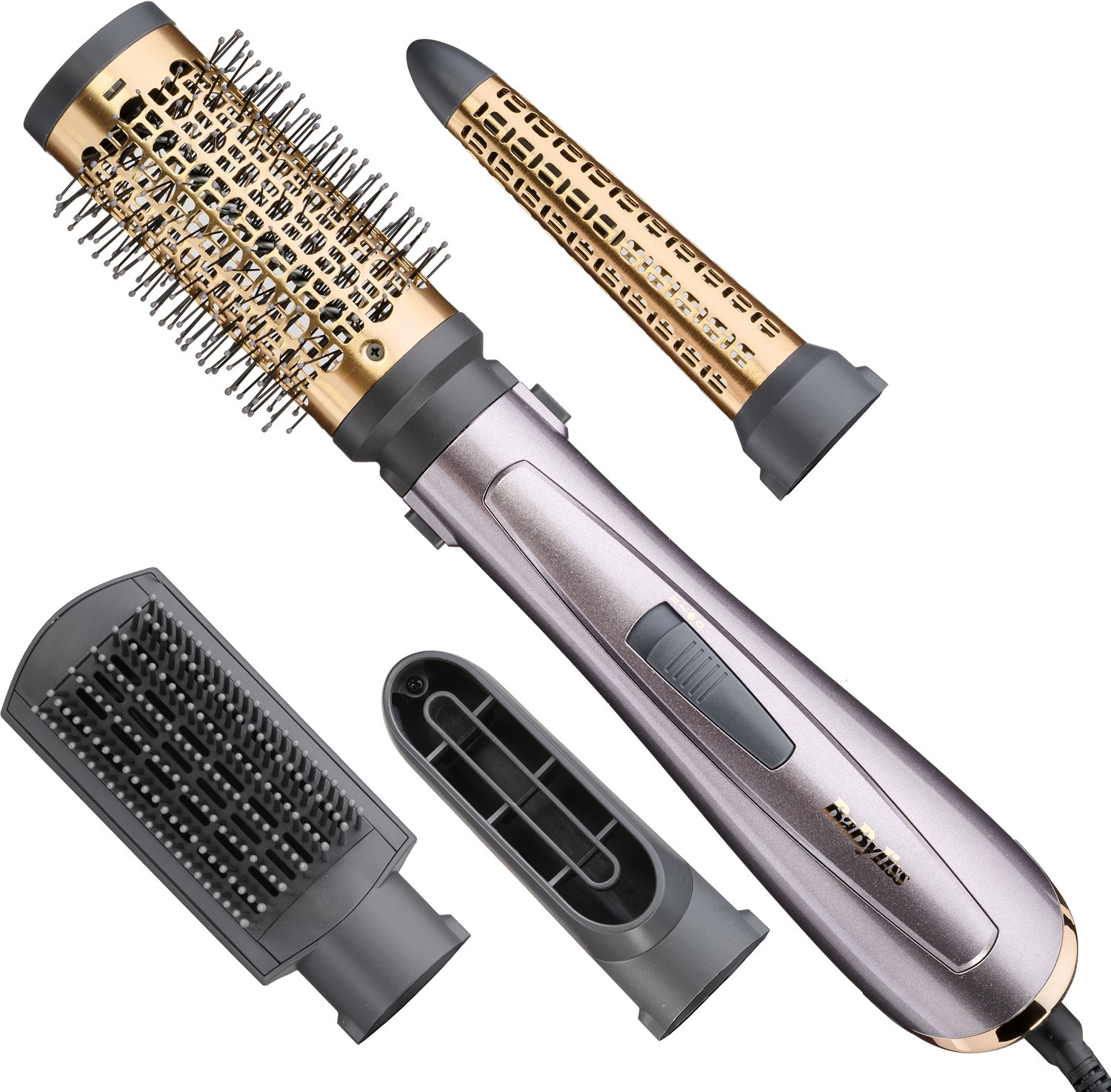 Bol.com BaByliss Air Style 1000 Föhnborstel - Ideaal voor Halflang tot Lang Haar - 4 Opzetstukken - 50mm Volumeborstel - Ionisch... aanbieding