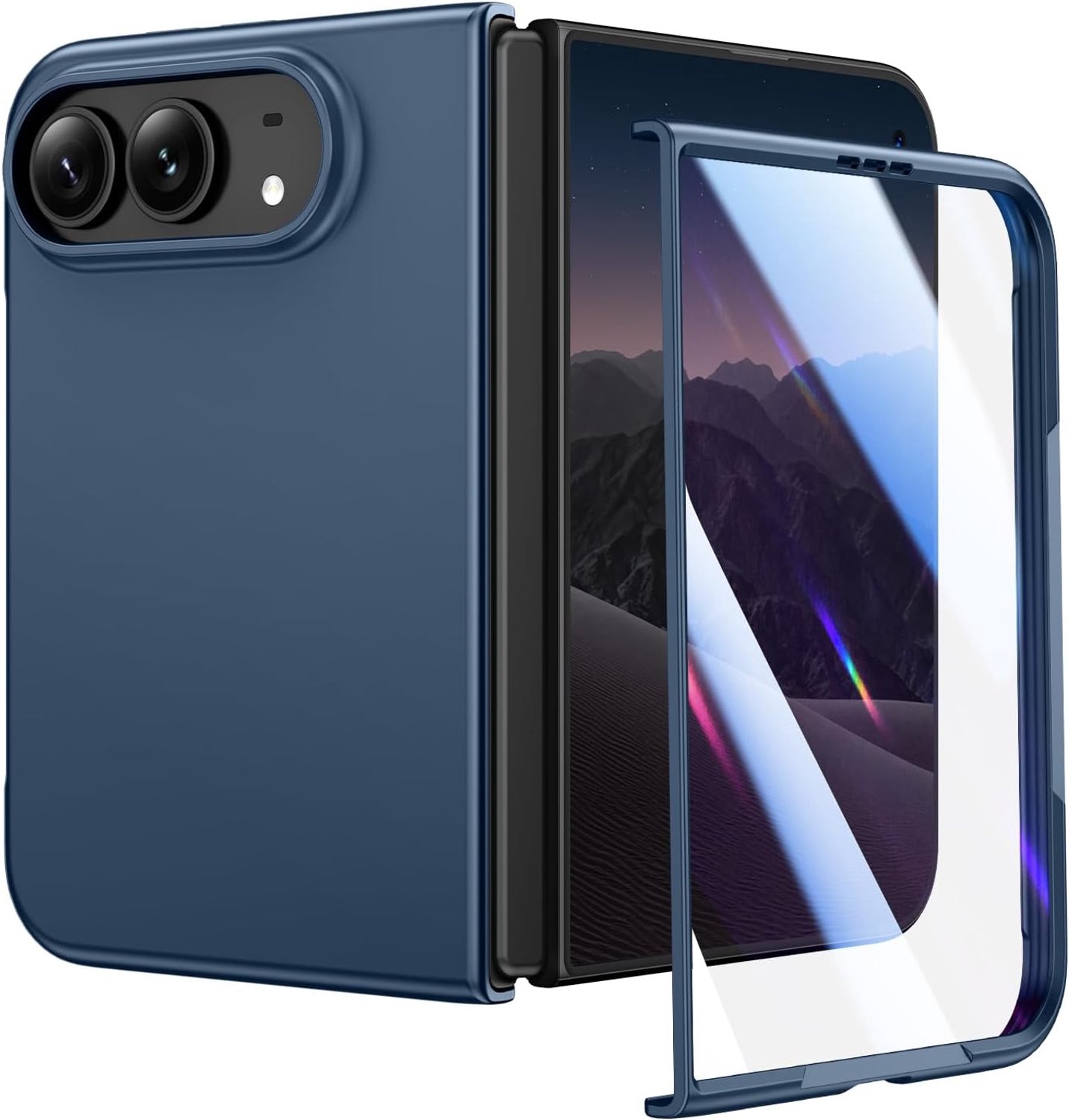 Zandarix Hoesje Geschikt voor Apple iPhone Duo - Ultradun - Militaire Bescherming - Polycarbonaat - Schokbestendig - Back Cover Hoesje - Blauw