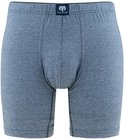 Blauw-witte, horizontaal gestreepte Ceceba boxershort met een logolabel in het midden van de tailleband.