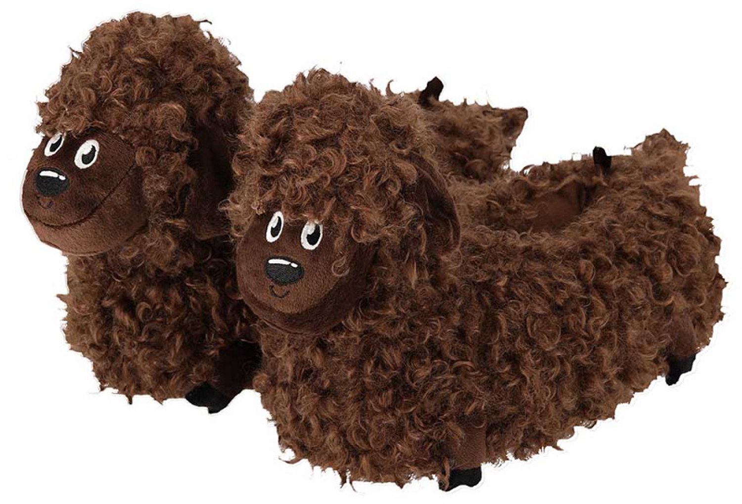 Sloffen dieren - Schapen pantoffels voor kinderen- Maat 33-34 bruin Kindersloffen - Schaap pantoffels.
