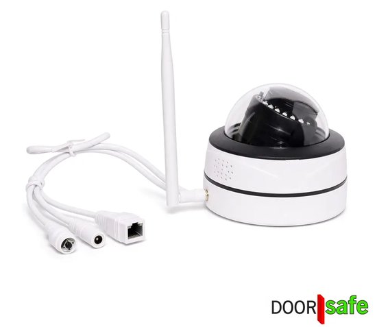 Doorsafe 3125 | 4MP Dome Beveiligingscamera met 12 infrarood LED’s | type ‘dome’ | metalen behuizing | voor buiten | internet via 2,4 & 5 Ghz WiFi & Netwerkkabel | met ONVIF — afbeelding 3