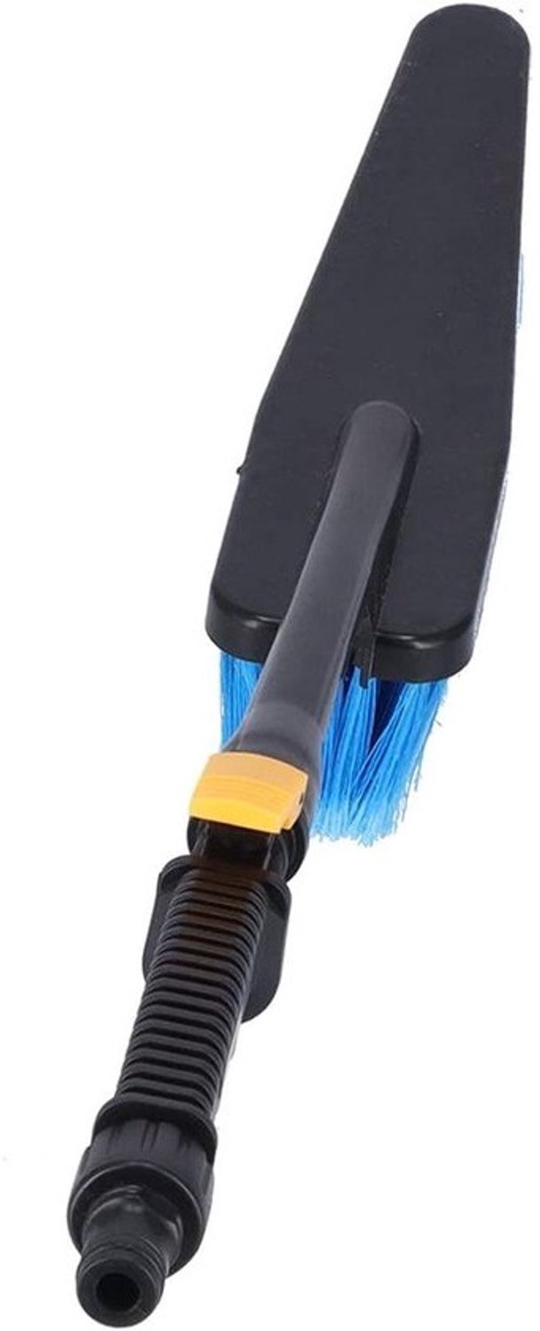 Autowasborstel - Reinigingsborstel - Voor de buitenkant van de auto - Draaibare schuimpot - 56 cm - Blauw