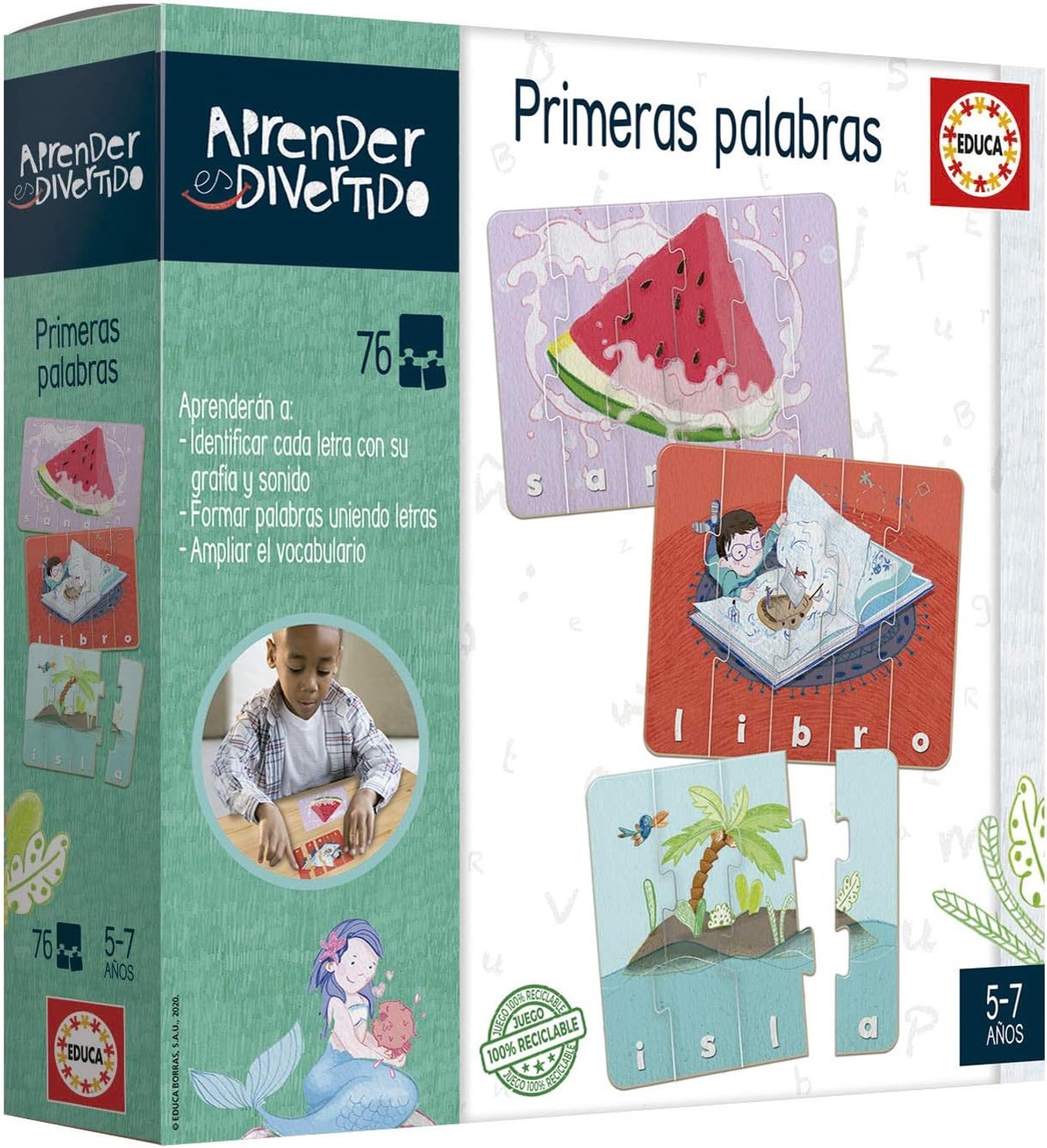 Educa Eerste Woorden Educatief Spel 5-7 Jaar - Leerzaam Puzzelspel