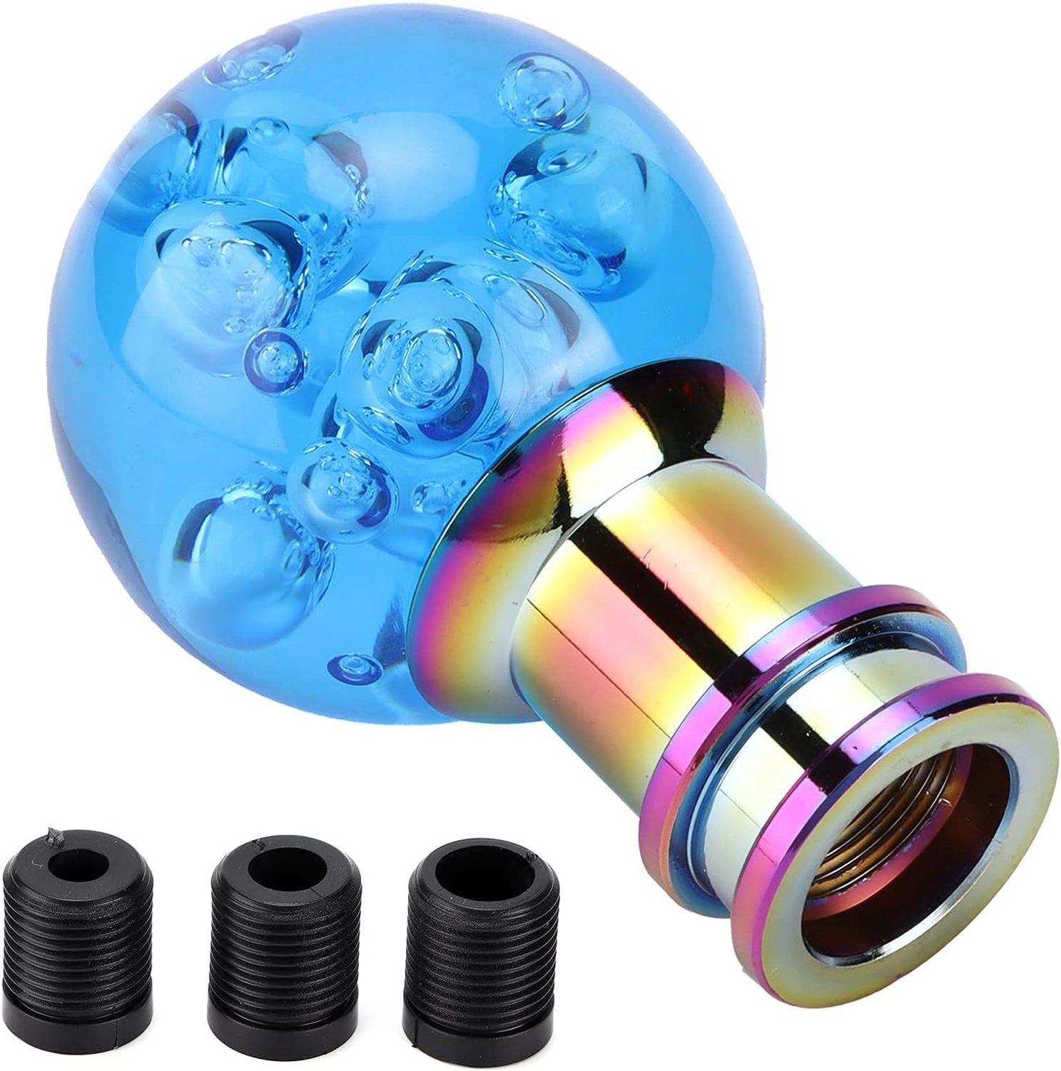 Versnellingspook Knop - Ergonomisch Ball Design - Donkerblauw Acryl Metaal - Comfortabele Grip voor Auto Modificatie - Vemera