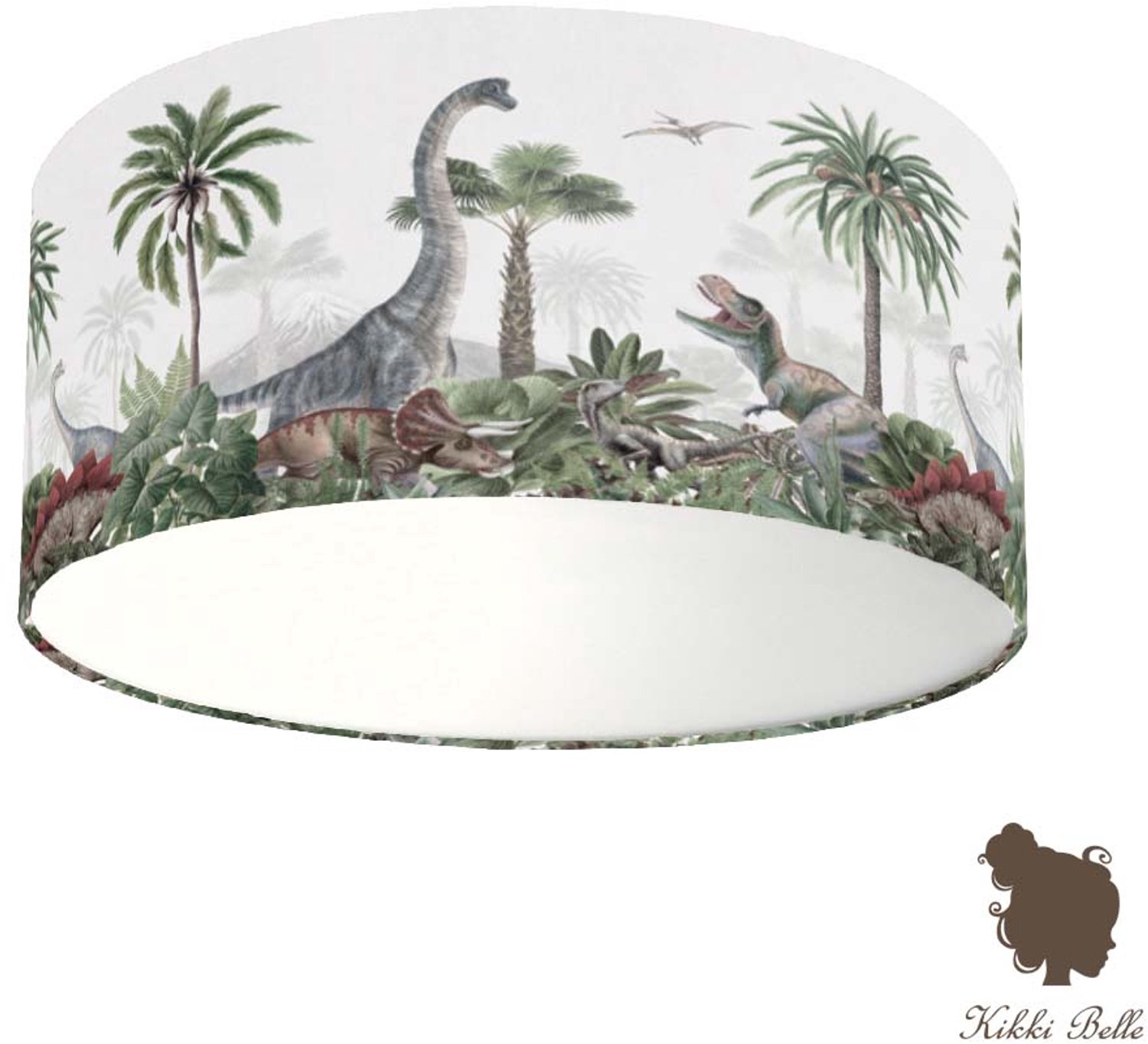 Plafondlamp Dino Jive Kikki Belle-sfeerverlichting-incl diffuser-kinderkamer-dino-incl plafondfitting