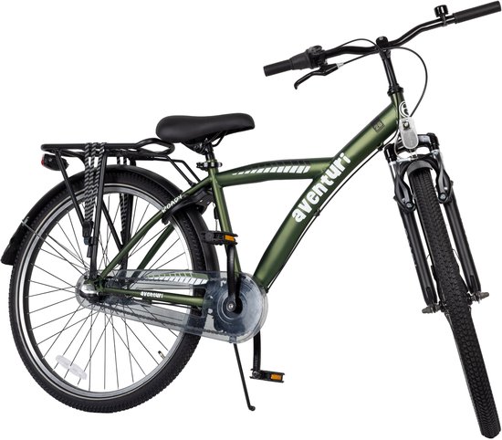Aventuri Roady 3.0 Jongensfiets 26 Inch - Kinderfiets voor 10 tot 14 Jaar - 3 Versnellingen - Donkergroen — afbeelding 4