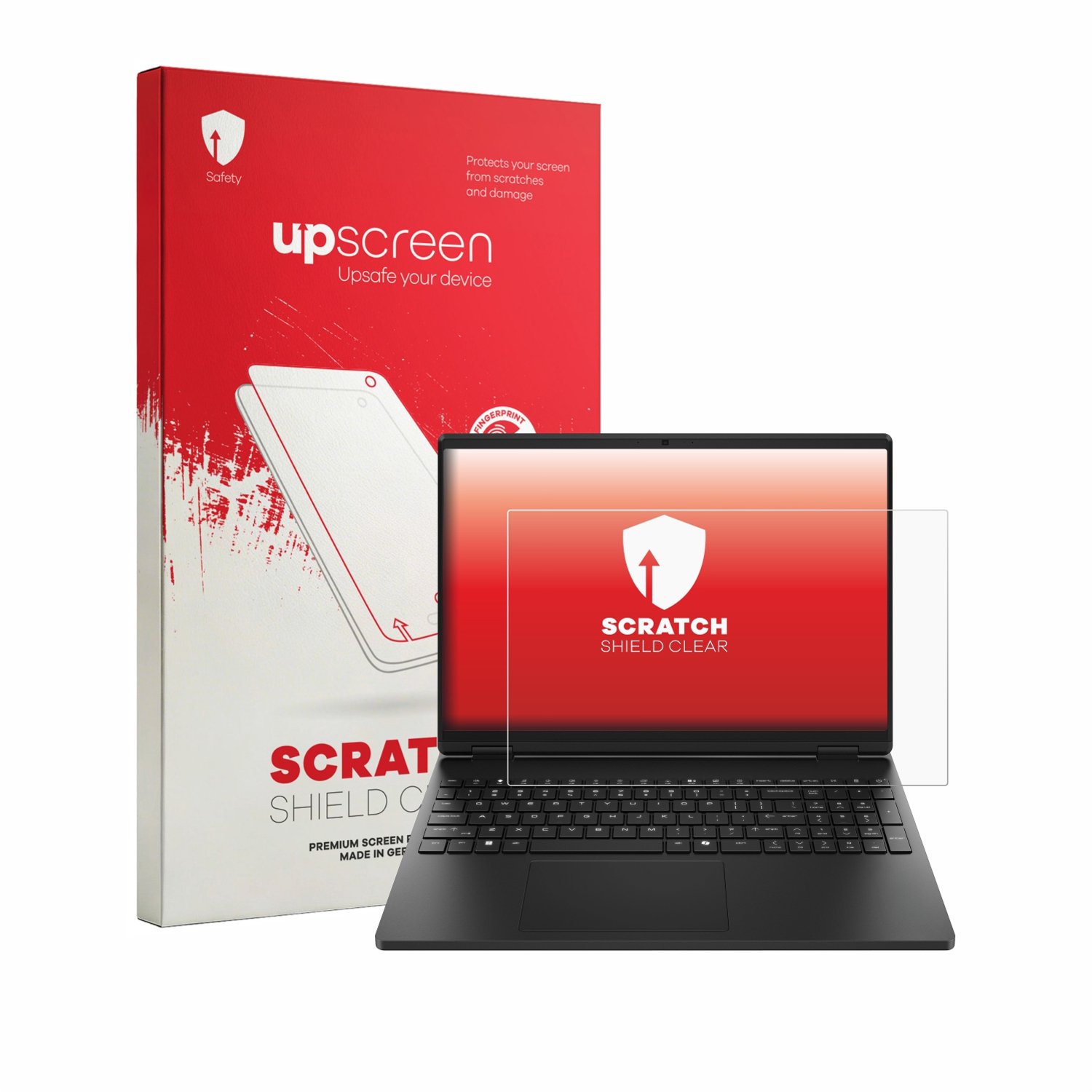 upscreen - Screenprotector voor HP HyperX OMEN 15 - Folie Beschermfolie transparant
