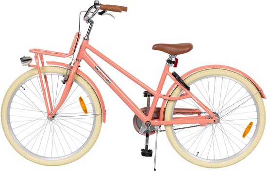 Aventuri Urban Aluminium Meisjesfiets 26 Inch - Kinderfiets voor 10 tot 14 jaar - Met standaard - Zalmroze — afbeelding 2