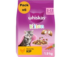 Whiskas Kattenbrokken - Junior - Kip - zak 6 x 1,9 kg