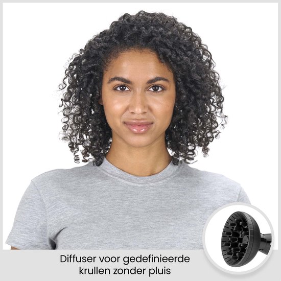 BaByliss Style Pro 2100 Föhn - Ionische pluiscontrole - Diffuser - 2 blaasmonden - Föhn met diffuser - Haardroger - Voor krullen - Haarföhn - 6710DE thumbnail 3