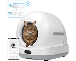 Innova® LitterBox Pro XXL Complete - Automatische Kattenbak - Zelfreinigende Kattenbak - Inclusief App - 82L - Met 10 rollen opvangzakjes en 12 geurpods
