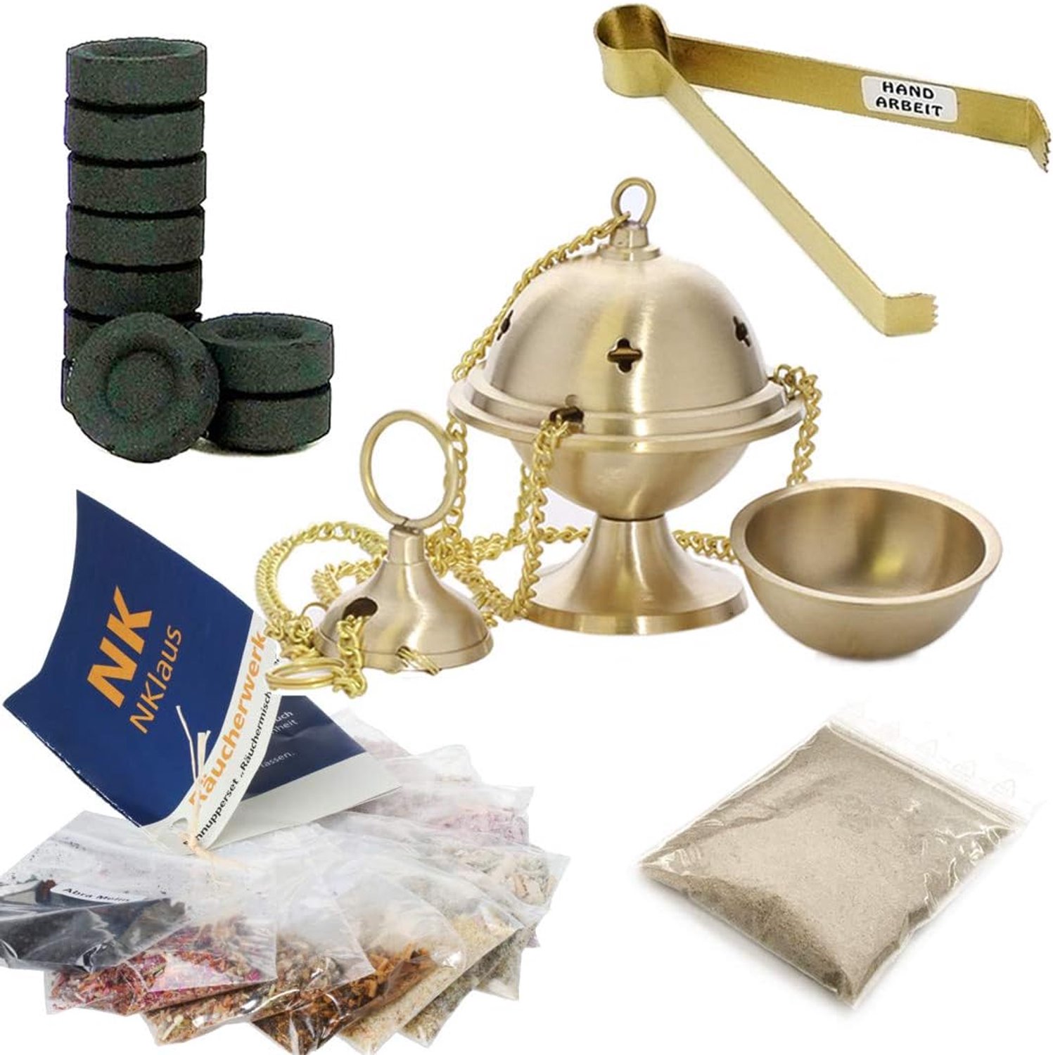 Starterset Rookaccessoires: Gouden Schwenker, Harsen & Kruiden