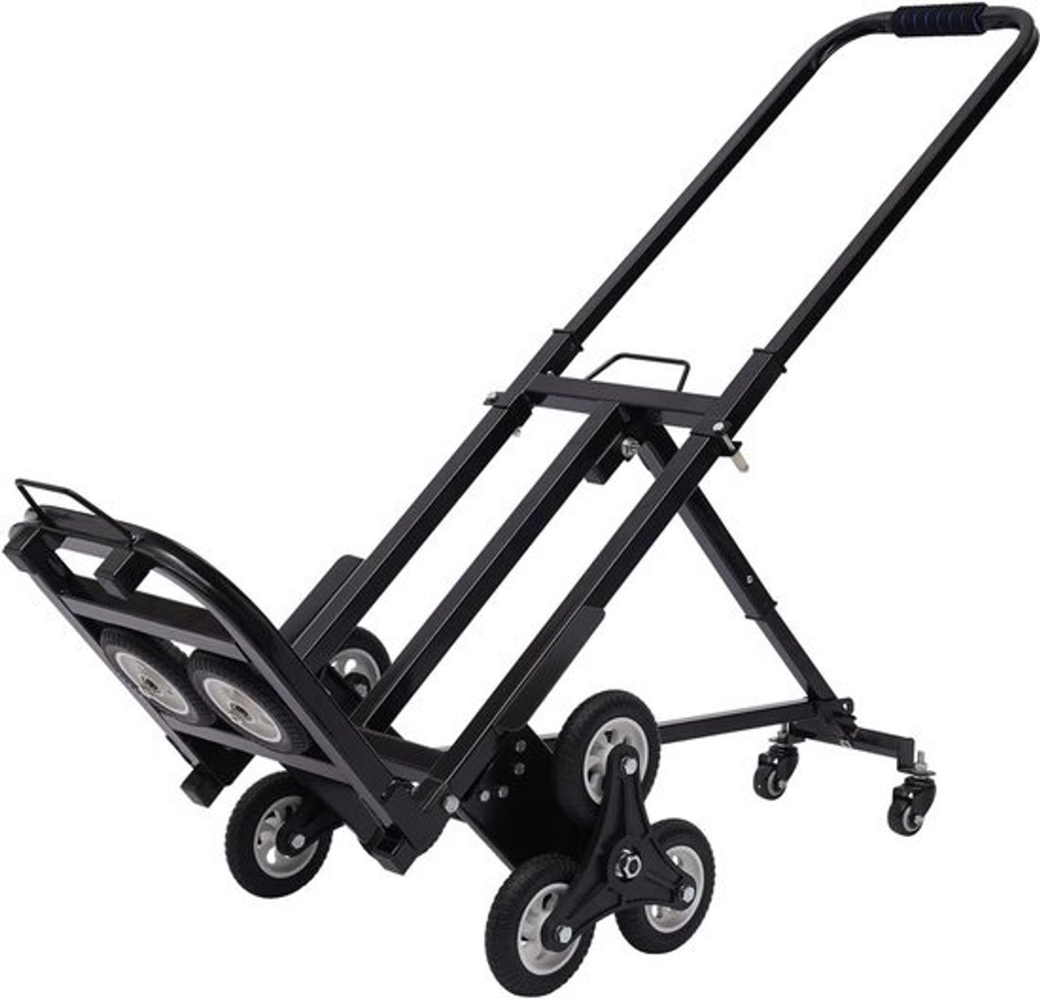 Steekwagen - Klimmende Transportkar - Goederen Verplaatsen - Ontwerp met 10 Wielen - 150 kg Draaglast - Zwart
