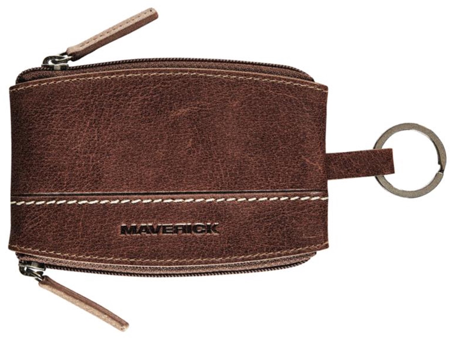 Maverick - Rough Gear - Lederen Dubbele Geldbeugel - Bruin