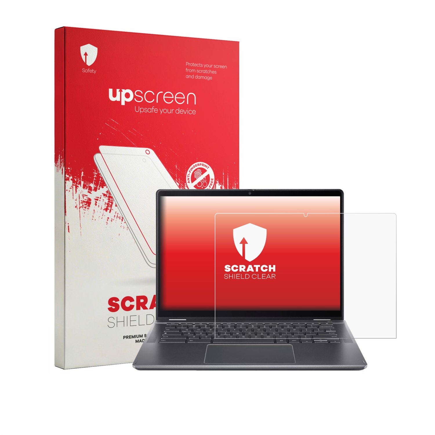 upscreen - Screenprotector voor Acer Chromebook Plus Spin 514 - Folie Beschermfolie transparant
