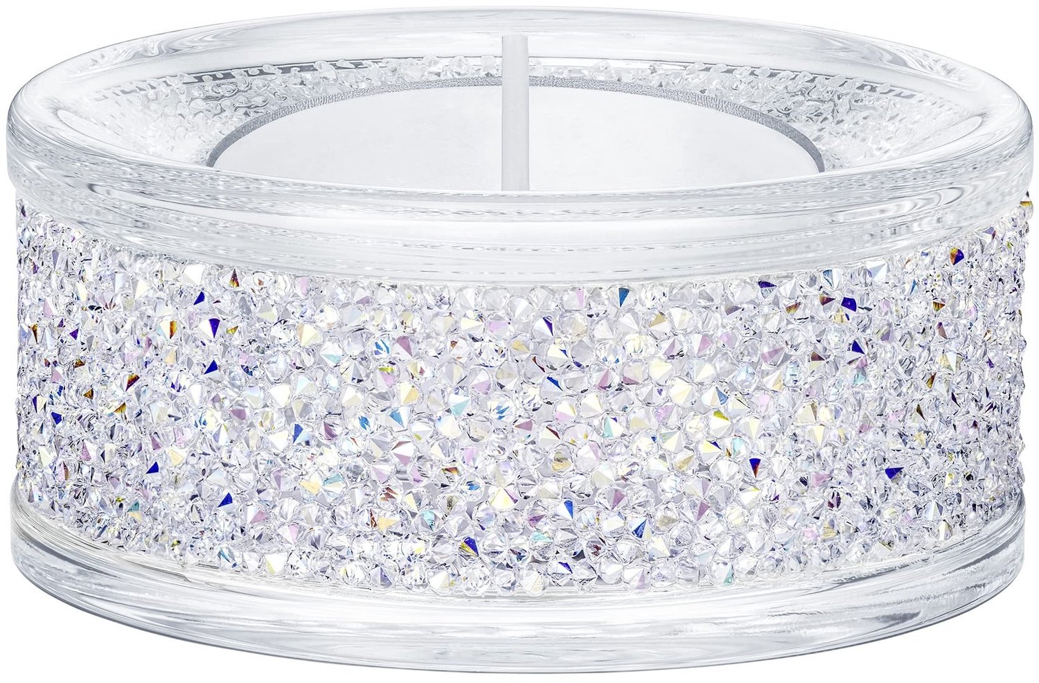 Theelichthouder met Kristallen - Paars