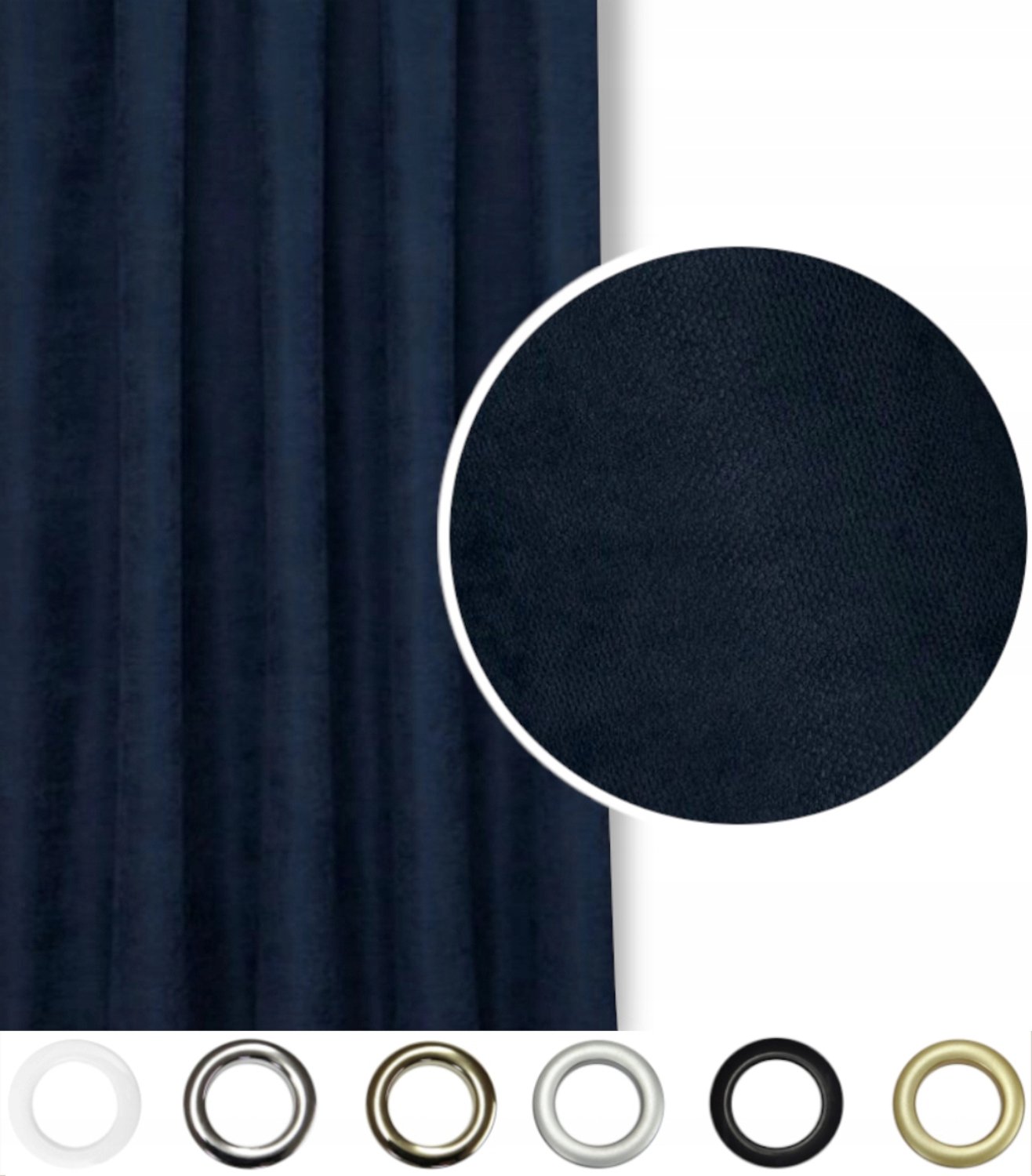 PRESTIQUA EFE Verduisterende Gordijn - Navy Blauw - 50x285 cm