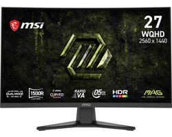 MSI MAG 275CQDF X24 - QHD Curved Gaming Monitor - Rapid VA - 27 inch - Dual Mode: QHD/240Hz of HD/400Hz