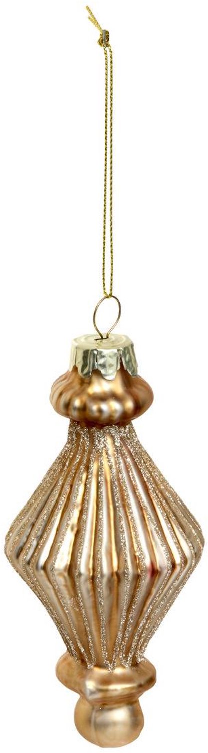 Atmosphera Créateur d'intérieur® Gouden glazen kerstboomkroonluchter, 13 cm Dore