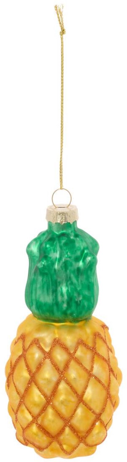 Feeric lights & Christmas Glazen hanglamp in de vorm van een ananasboom, 12 cm Jaune