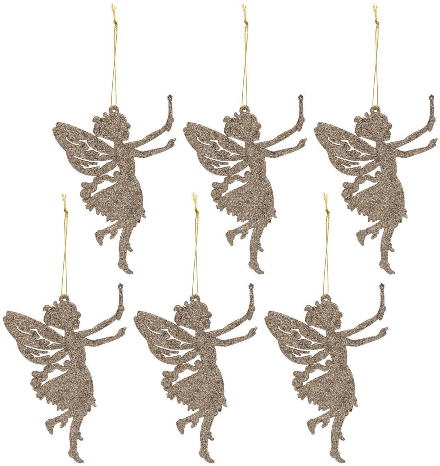 Atmosphera Créateur d'intérieur® SDN PLAST FEE X6 PAILL OF 14CM Doré