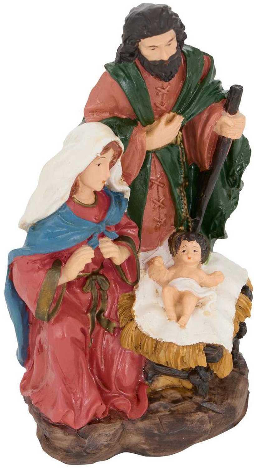 Santon Lueri Jésus, Marie et Joseph en résine H. 16 cm