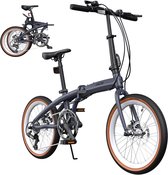 RCB Vouwfiets 20 inch aluminium, 7 versnellingen, schijfremmen, tot 100 kg, voor jongeren & volwassenen
