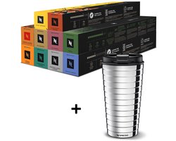Nespresso - Original - Lungo Pakket & Touch Travel Mug - Koffiecups - 100 capsules