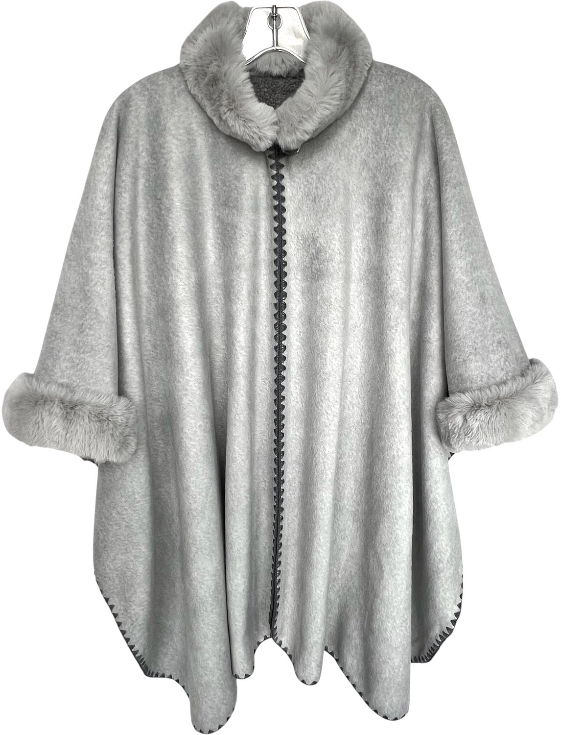 Alpaca D'Luxe Cape - Hypoallergeen - Lichtgrijs - Duurzaam - Gemaakt van Alpaca Wol - Luxe Cadeau - Elegant - Dames Cape - Heren Cape - Mantel - Alpaca - Poncho's Dames - Poncho's Heren - Herenmode - Damesmode - Comfortabel - Zacht en van Kwaliteit