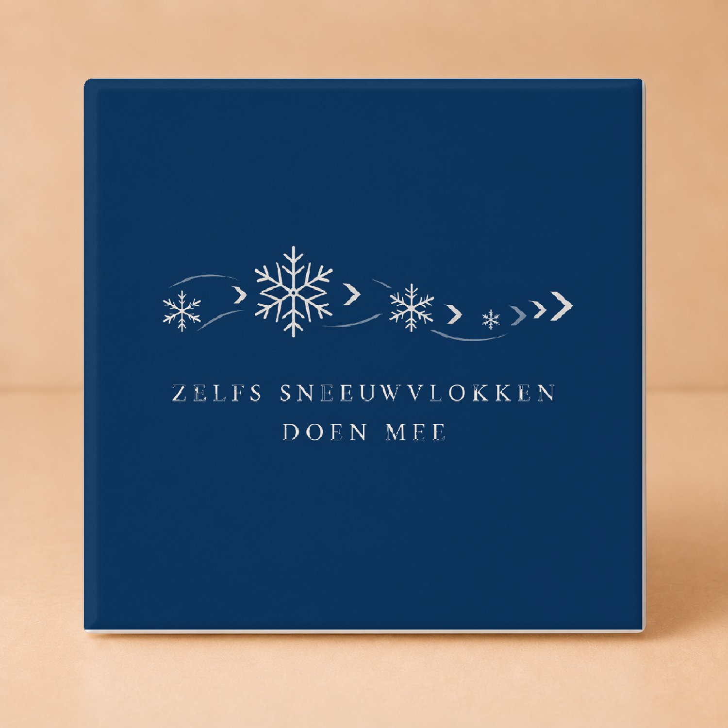 Bedruk King Klassieke Gymzaal naar Winterwonderles Tegel – Sfeervolle Wanddecoratie voor Sport- en Schoolliefhebbers - 11 x 11 cm Wit