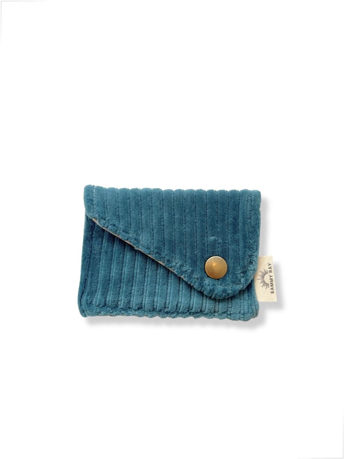 Portemonnee - Blauwe rib - Mini portemonnee dames - Portefeuille dames - Duurzaam cadeau - Cadeau voor vrouwen verjaardag - Cadeau voor haar - Cadeau voor vriendin - Handmade cadeau