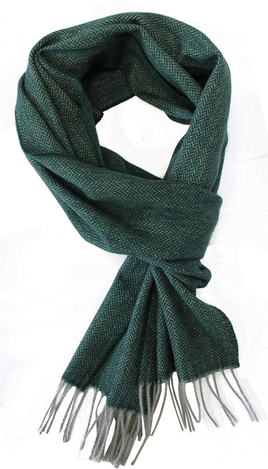 Dames Sjaal Wol Cashmere Visgraat 180x30cm Merkloos