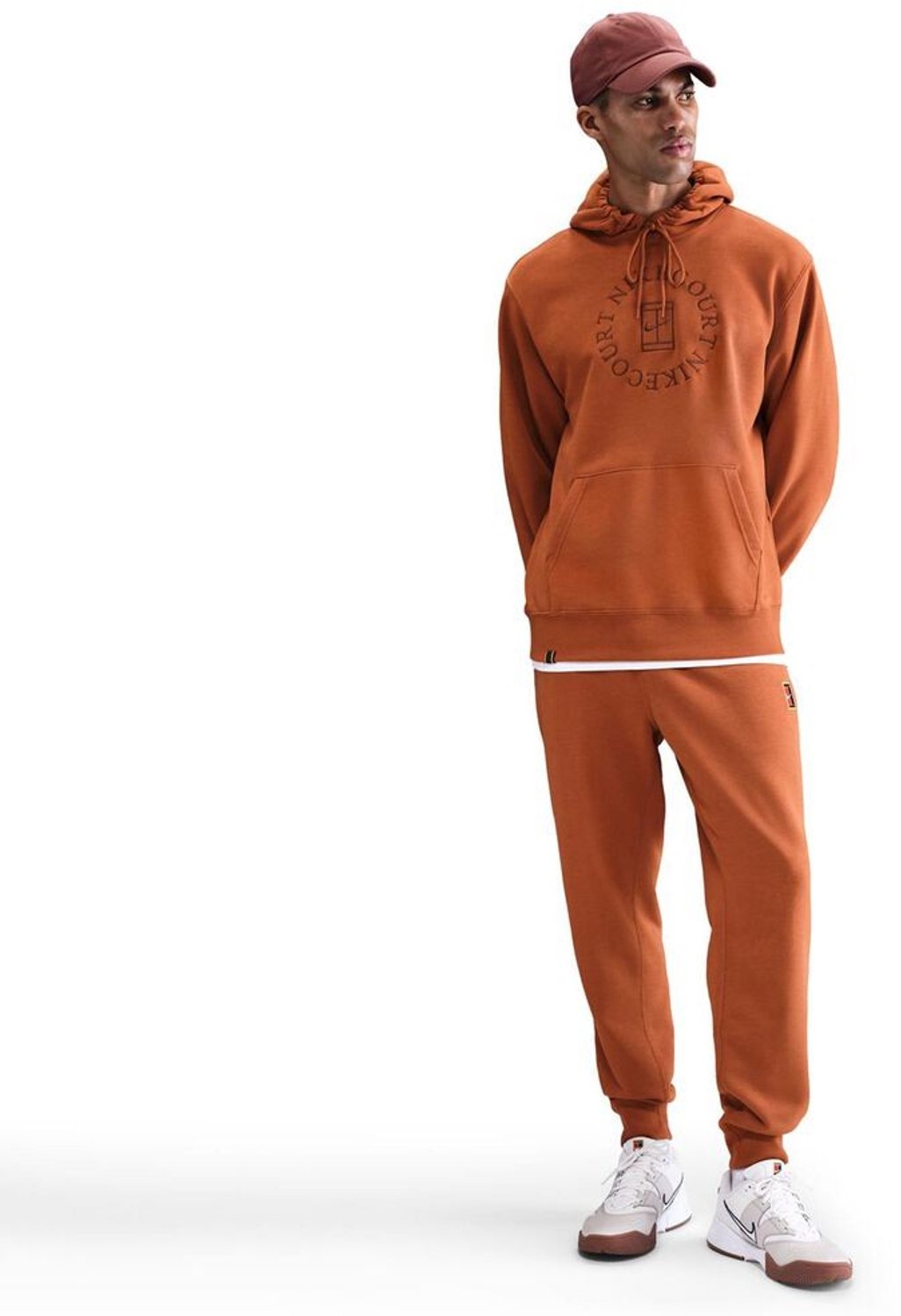 Nike Fleece Heritage Heren Hoodie – L Roest