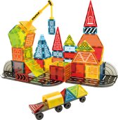 Magnetic Tiles - Speelgoed - Magnetische Tegels - Educatief & Constructie - Auto - Montessori - 42 Stuks - Bouwstenen - Blokken - Voor 3, 4, 5, 6, 7, 8, 9 Jaar - Bouw je Magna Wereld - Kinderen - Olvy