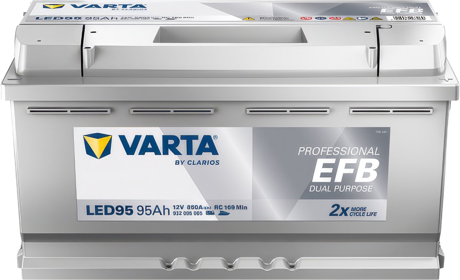 Varta LED95 - Accu - 95Ah - 12V - 850A(EN) - Grijs - Loodaccu