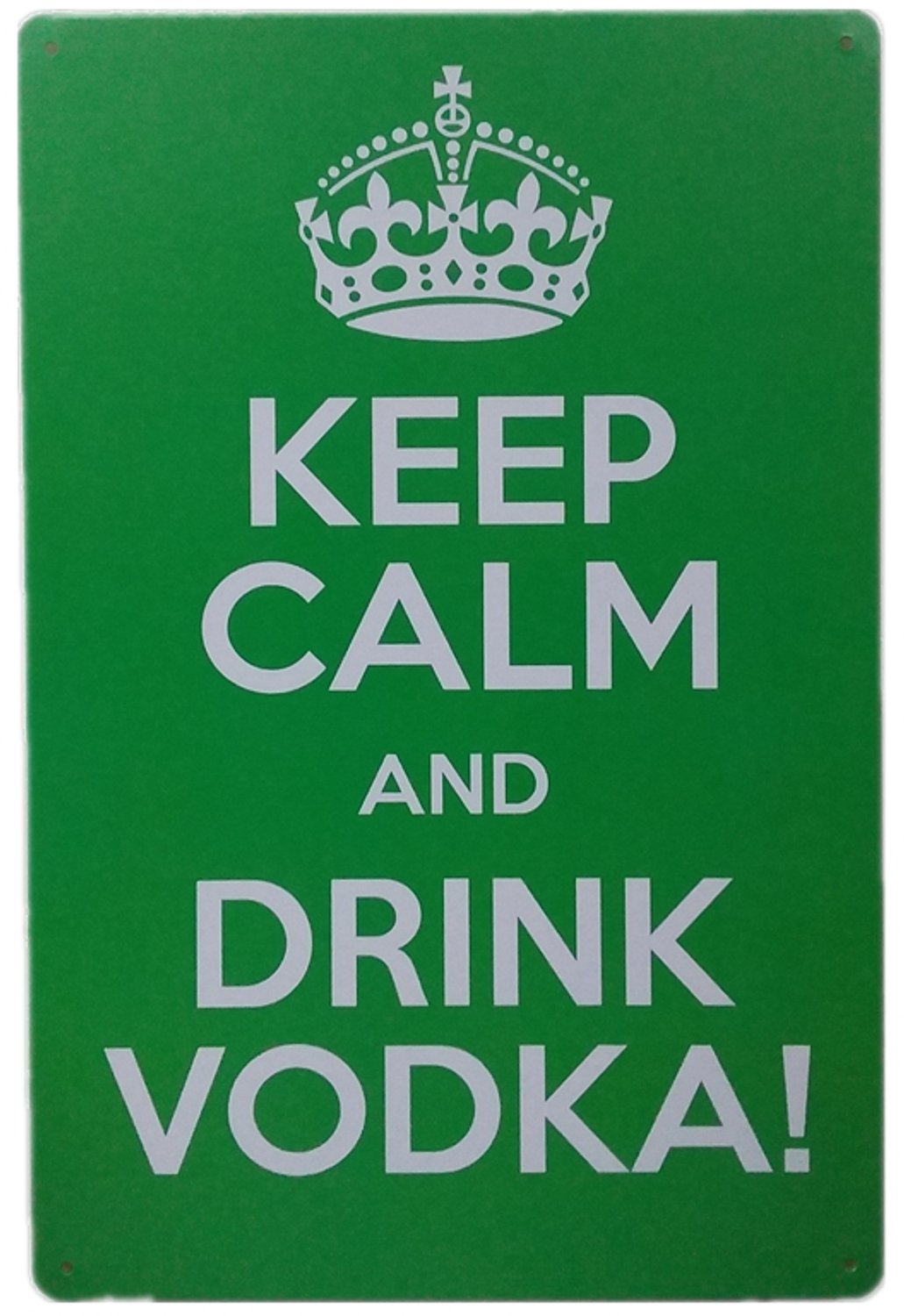Keep Calm And Drink Vodka – Metalen Wandbord 30x20cm – Vodka Tekstbord – Bar Wanddecoratie – Vintage Retro Mancave Decoratie