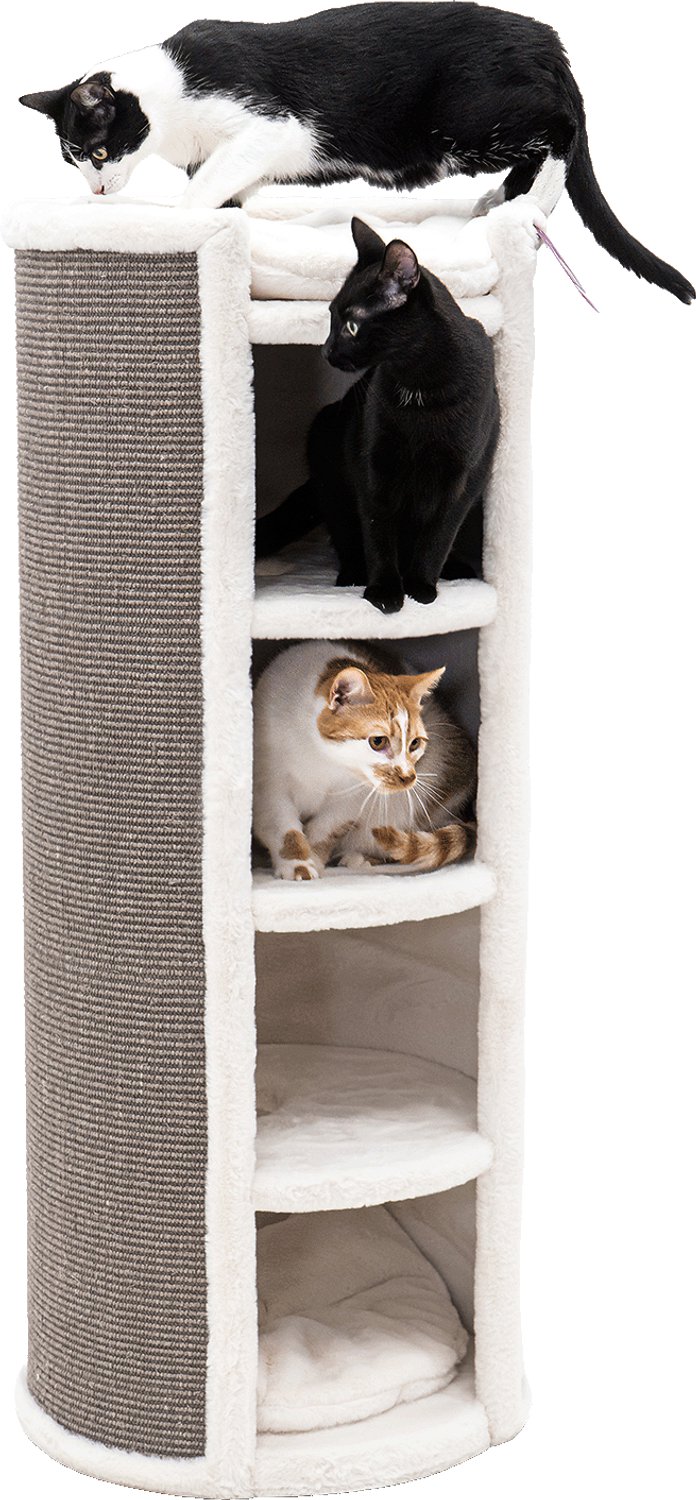 Petrebels Superdome 120 Krabton voor katten - Off-White - Ø 49 x 120 cm