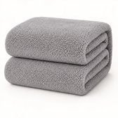 Decoware Teddy Fleece Hoeslaken 140x200 cm - Grijs - Warm & Extra Zacht - Matrashoogte tot 30 cm