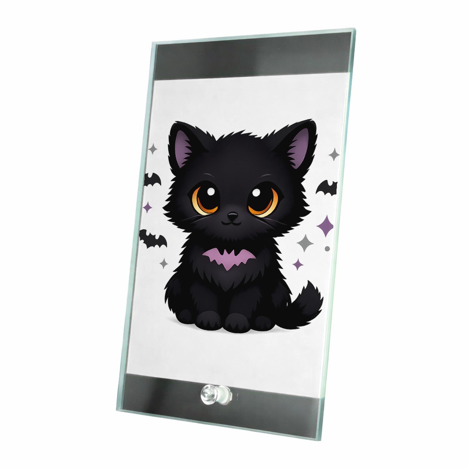 Mr Cadeautjes Glasframe 15 x 23 - design Schattige herfstvos met magische bladeren | cadeau Wit