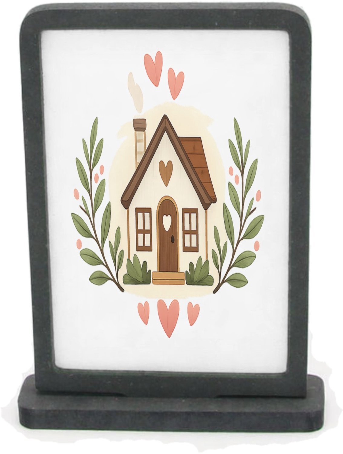 Mr Cadeautjes Houten fotolijst rechthoek met MDF inleg - design Gezellige keukenposter met liefdevolle huiselijke boodschap | cadeau Wit