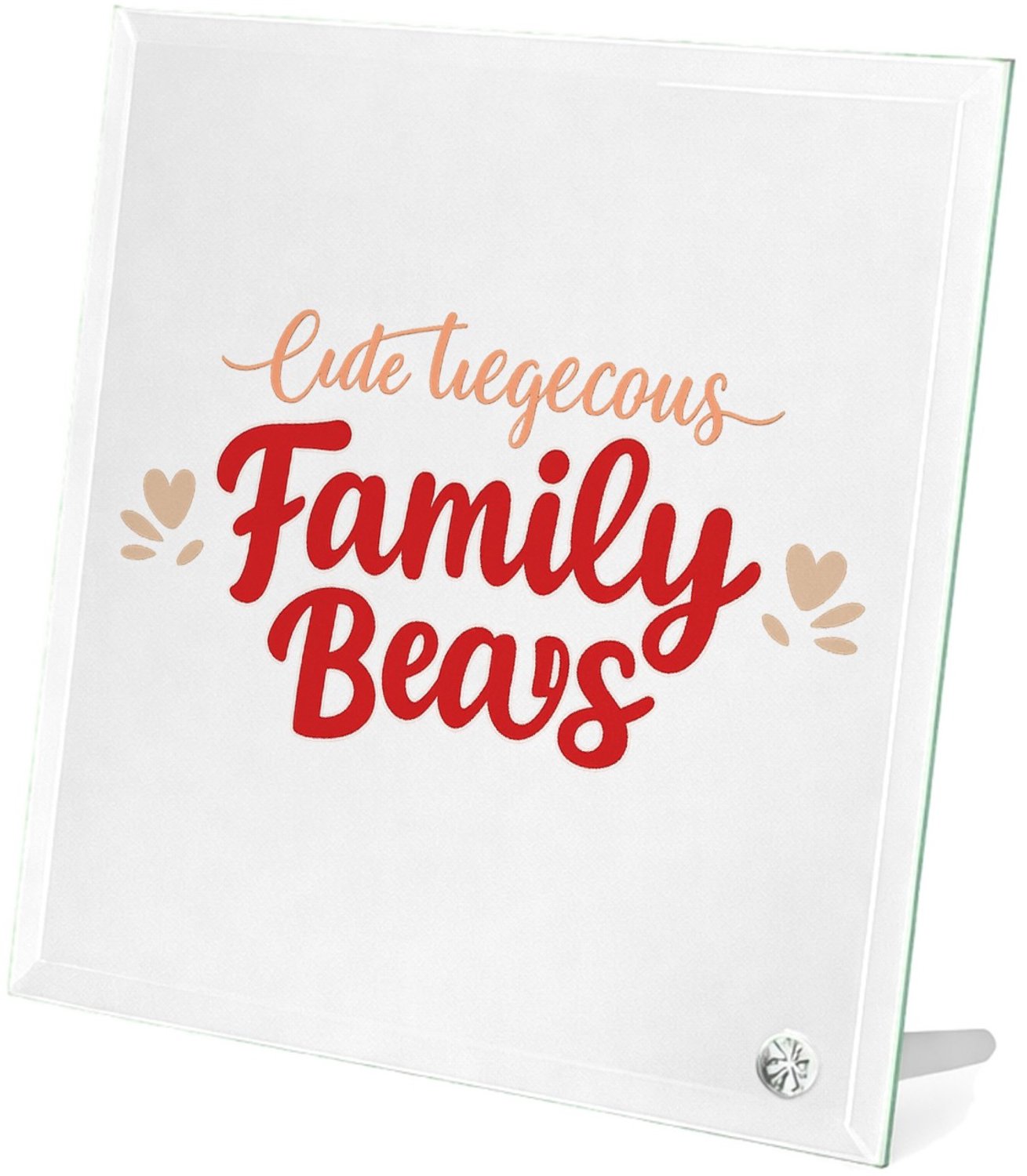 Mr Cadeautjes Glasframe 20 x 20 - design Een warme familietitel met speelse nadruk op de rol van een | cadeau Wit