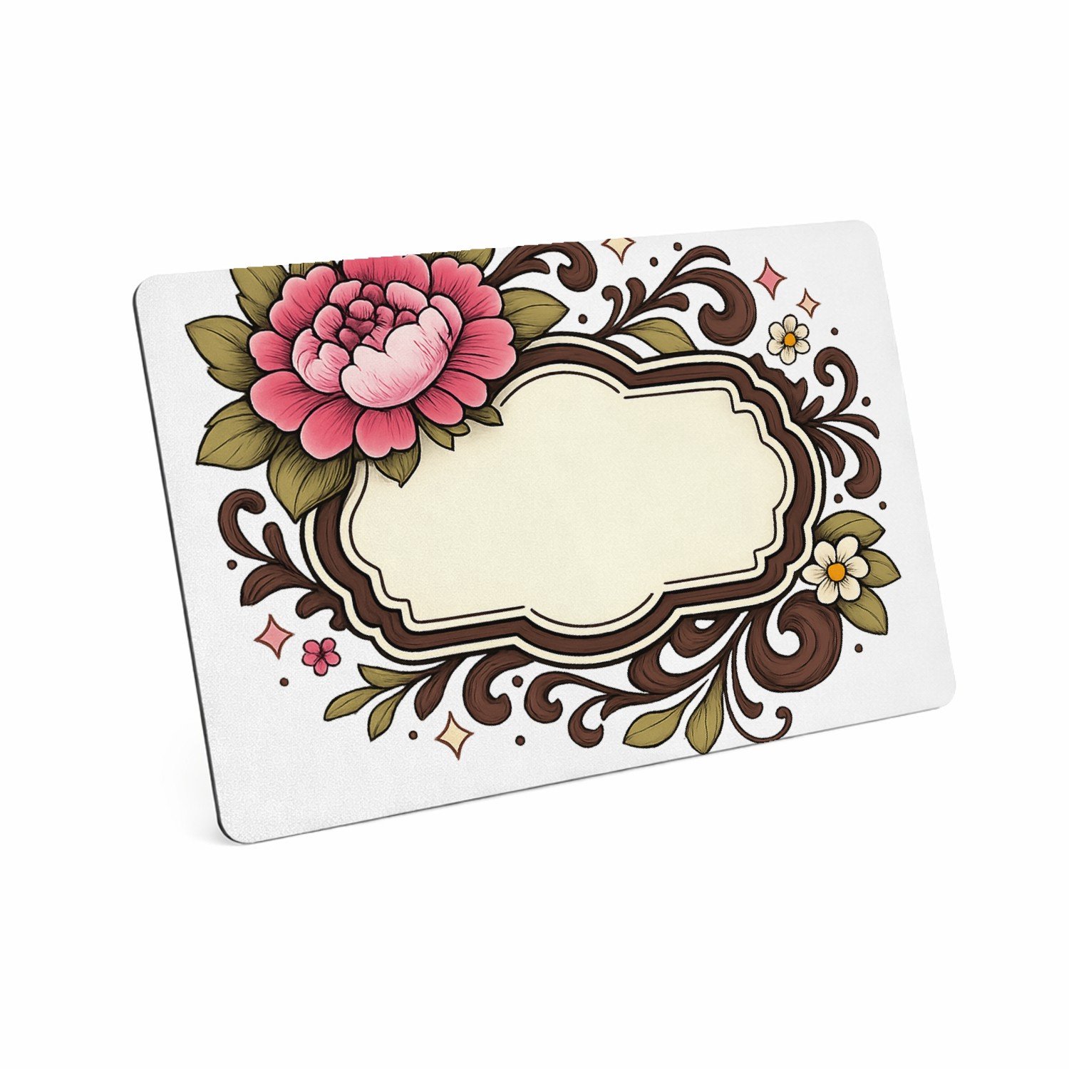 Mr Cadeautjes MDF magnetische fotolijst 28 x 19 - design Een warme, persoonlijke complimentkaart in een botanisch kad | cadeau Wit