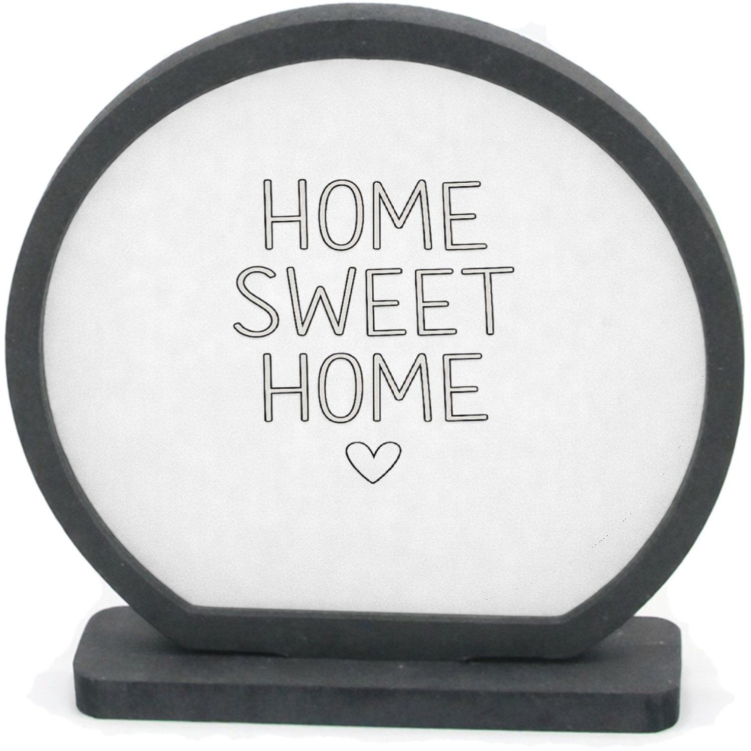 Mr Cadeautjes Houten fotolijst rond met MDF inleg - design Minimalistische tekstposter met een warme, gezinsgerichte bo | cadeau Wit