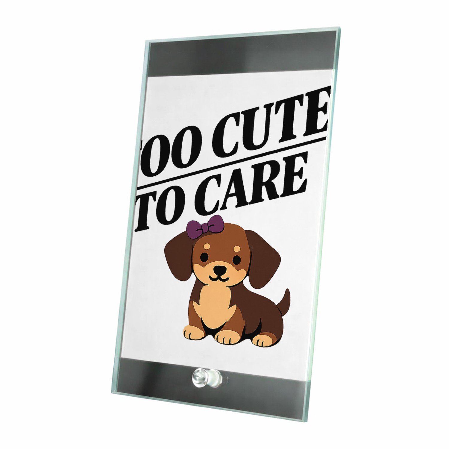 Mr Cadeautjes Glasframe 15 x 23 - design Eigenzinnige quoteprint met een andere huisdierheld en een s | cadeau Wit