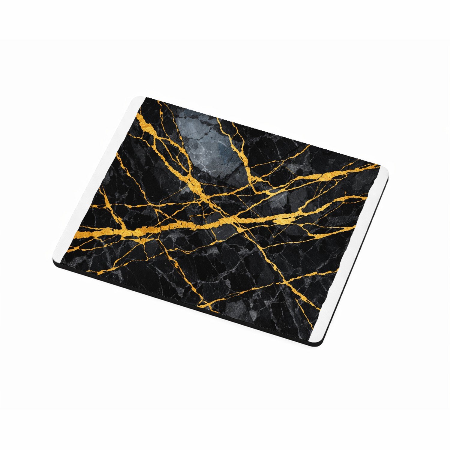 Mr Cadeautjes MDF magnetische fotolijst 9 x 7 - design Luxe nachtelijke steentextuur met subtiele botanische glans | cadeau Wit