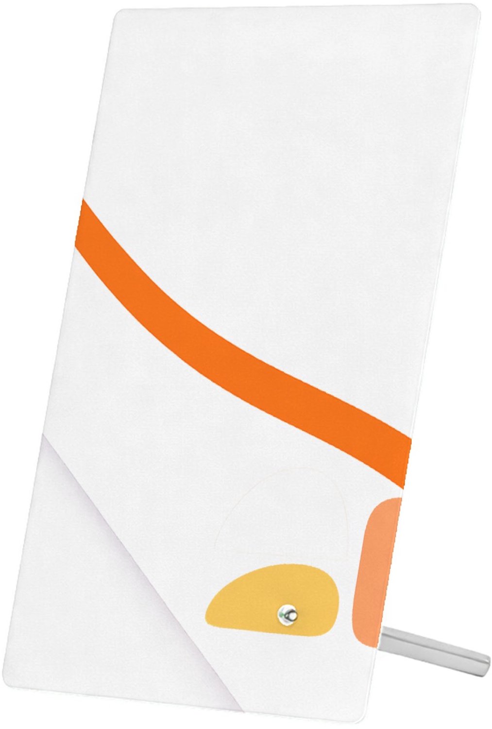 Mr Cadeautjes Glasframe 11 x 16 - design Rustige minimalistische sportmotivatiecover met grote curve | cadeau Wit