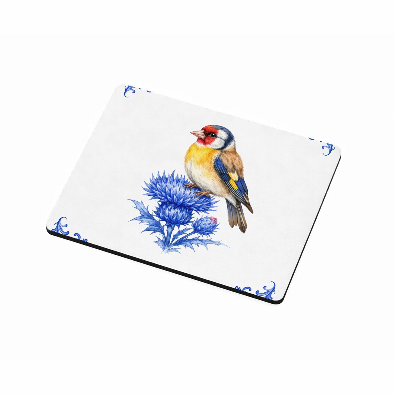 Mr Cadeautjes MDF magnetische fotolijst 9 x 7 - design Klassieke botanische vogelprint met een andere tuinvogel en | cadeau Wit