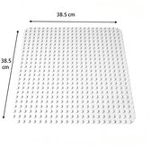 Grote bouwplaat wit – 38,5 x 38,5 cm - 100% te combineren met bekende merken bouwstenen
